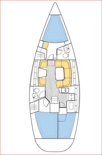 Sailboat Jeanneau Sun odyssey 40 boat plan