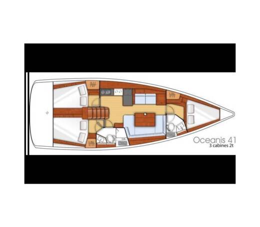 Sailboat Beneteau Oceanis 41 Boat layout