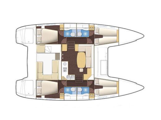 Catamaran LAGOON 400 Boat design plan