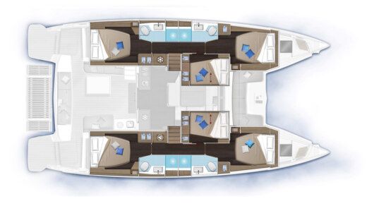Catamaran  Lagoon 51 boat plan
