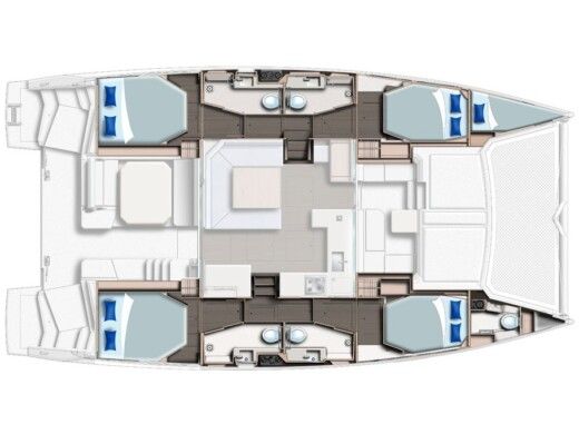 Catamaran  Leopard 45 Boat design plan