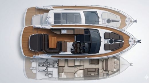 Motor Yacht Cranchi M44 Ht Boot Grundriss