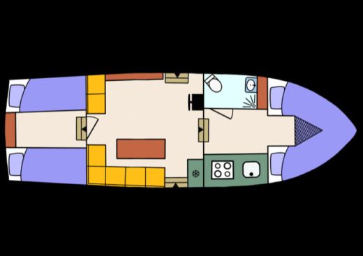Houseboat Triton Aquanaut 1000 AK Boat layout