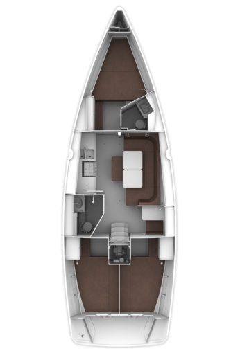 Sailboat BAVARIA 41 Boot Grundriss