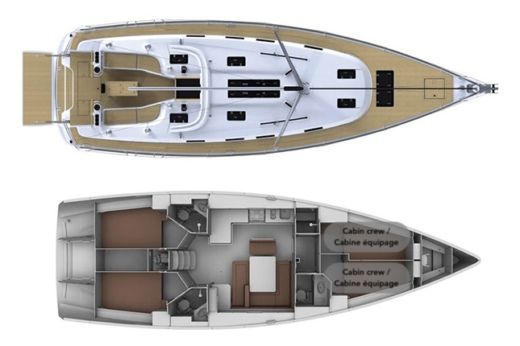 Sailboat Bavaria 45 Cruiser boat plan