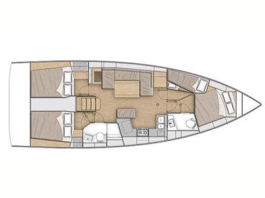 Sailboat  Oceanis 40.1 Plano del barco