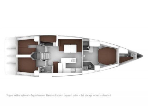 Sailboat BAVARIA 56 boat plan