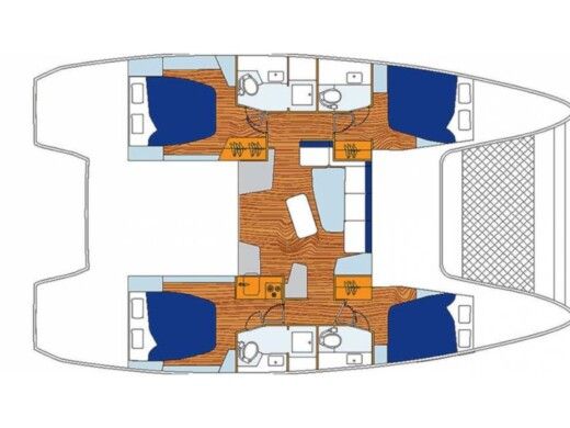 Catamaran Sunsail 424 boat plan