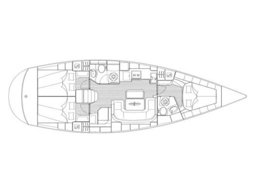 Sailboat BAVARIA 42 Boat layout