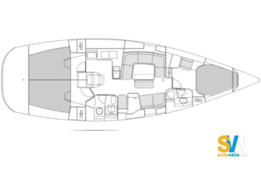 Sailboat JEANNEAU Sun Odissey 43 Scugnizza Boat layout
