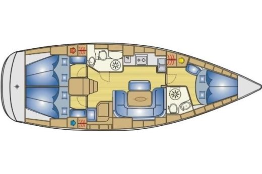 Sailboat Bavaria 39 Cruiser Boat design plan