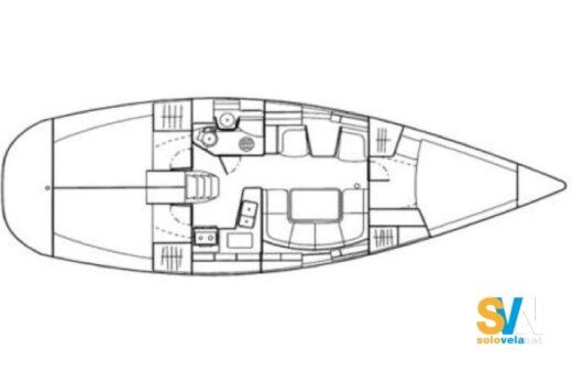 Sailboat Jeanneau Sun Odyssey 40 Planimetria della barca