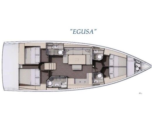 Sailboat  Dufour 470 Plattegrond van de boot