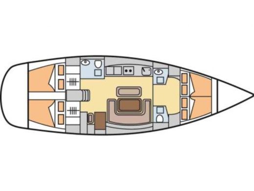 Sailboat DUFOUR 455 Boat layout