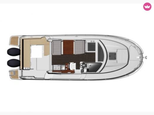 Motorboat Jeanneau Merry Fisher 895 Plano del barco