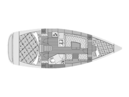 Sailboat ELAN 344 Impression Boot Grundriss
