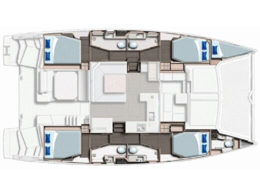 Catamaran  Moorings 4500L/10 boat plan