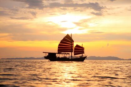 Charter Sailboat Siamese Wood Junk Boat Krabi Noi