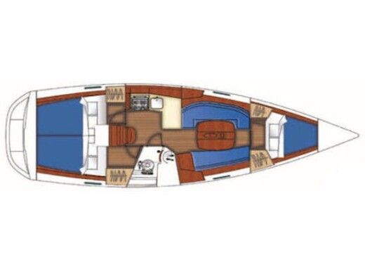 Sailboat BENETEAU OCEANIS 34.3 - S/Y Ariadne Boat layout