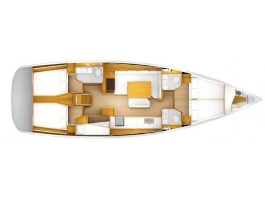 Sailboat  Sun Odyssey 519 Σχέδιο κάτοψης σκάφους