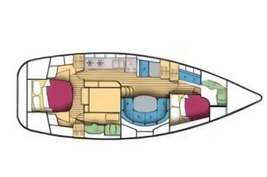 Sailboat Beneteau Oceanis 40 Plan du bateau