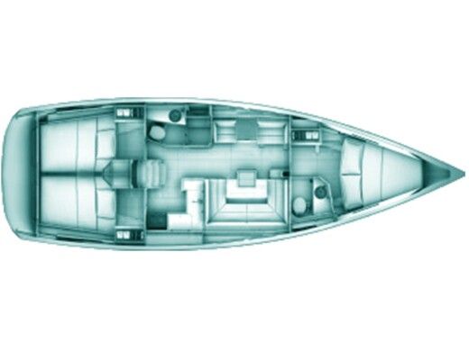 Sailboat JEANNEAU SUN ODYSSEY 419 Planimetria della barca