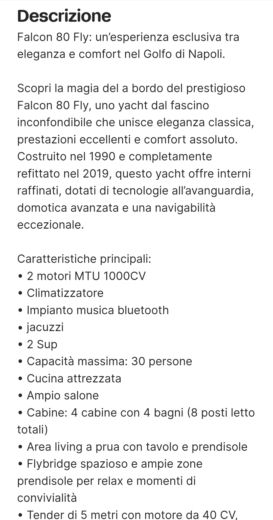 Motor Yacht Falcon 80 Fly 2024 TOTAL REFIT Boot Grundriss