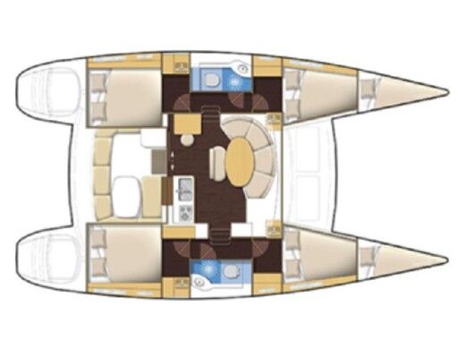 Catamaran LAGOON 380 S2 Boat layout