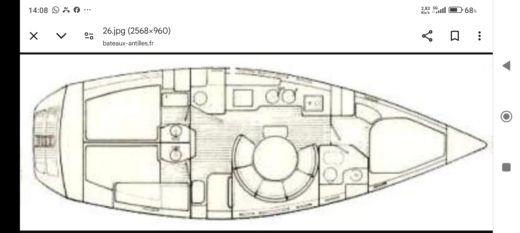 Sailboat Jeanneau Voyage 12,50 boat plan