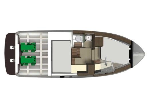 Motorboat Grandezza 34 OC  Boat layout