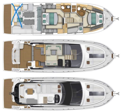 Motorboat Beneteau Monte Carlo 5 Boat layout