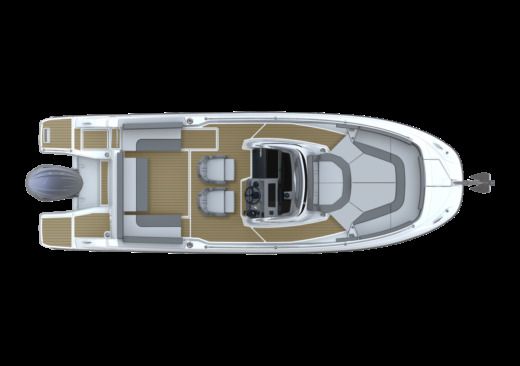 Motorboat Jeanneau Cap Camarat 7.5 Plattegrond van de boot