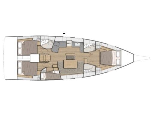Sailboat Beneteau Oceanis 46.1 Plano del barco
