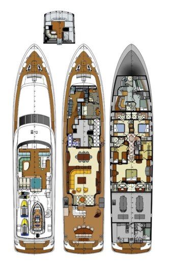 Motor Yacht SUNSEEKER 105 Boat design plan