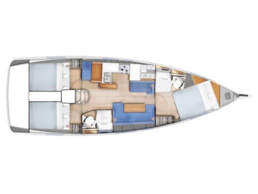 Sailboat  Sun Odyssey 410 boat plan