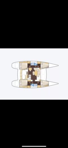 Catamaran Lagoon 38 Boat layout