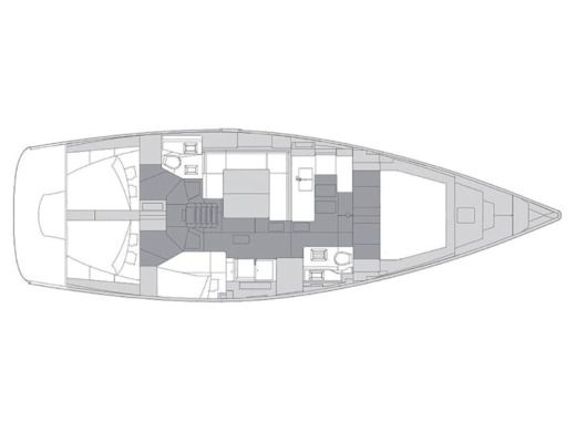 Sailboat  Elan Impression 50.1 Planimetria della barca