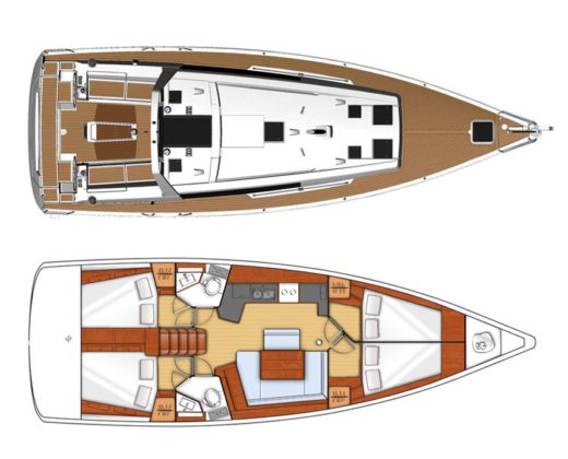 Sailboat Beneteau oceanis 45 Boat design plan