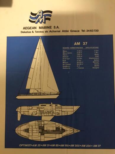 Sailboat Olympic Marine Aegean 37 Boat design plan