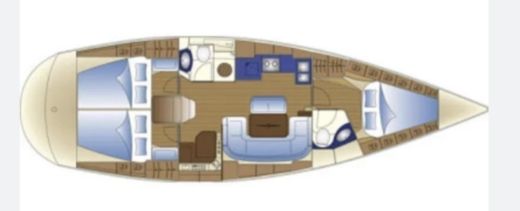 Sailboat Bavaria Cruiser 42 Boat layout