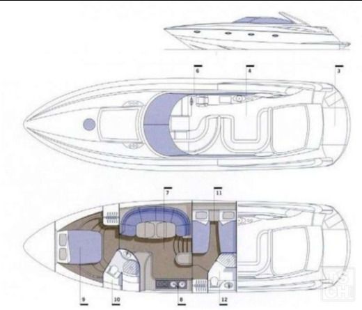 Motor Yacht Sunseeker Camargue 50 Boat layout