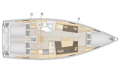 Charter Sailboat  Hanse 388 Cannigione