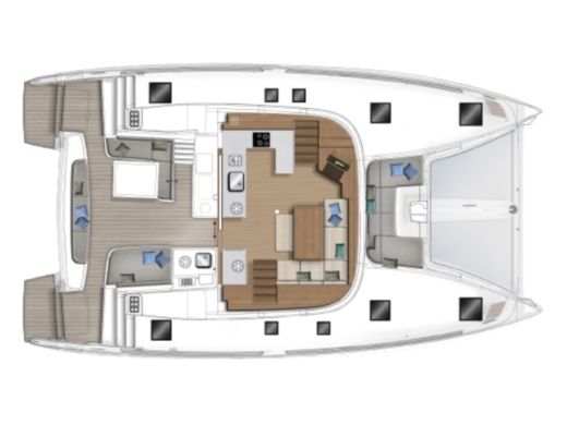 Catamaran Lagoon 46 Plan du bateau