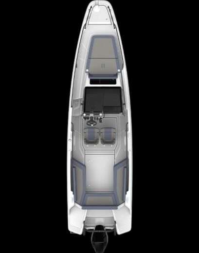 Motorboat Axopar 25 CROSS TOP boat plan