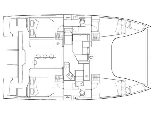 Catamaran  Nautitech 40 Open Boat layout