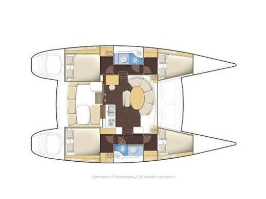 Catamaran LAGOON 380 S2 boat plan