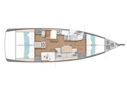 Sailboat Jeanneau Sun Odyssey 440 Plan du bateau