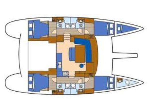 Catamaran LAGOON 440 Planimetria della barca