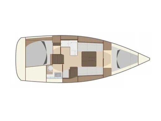 Sailboat Dufour Dufour 335 Grand Large Planimetria della barca