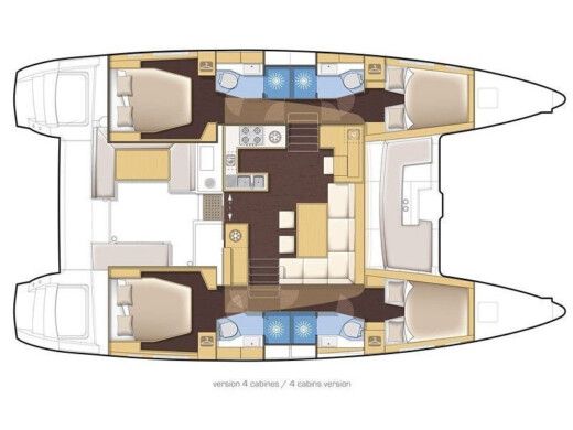 Catamaran LAGOON 450 S Boat design plan